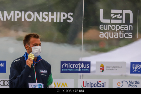 LEN European Aquatics Championships / SWIM-OPEN WATER-MEN-5KM-stock-foto