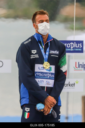 LEN European Aquatics Championships / SWIM-OPEN WATER-MEN-5KM-stock-foto