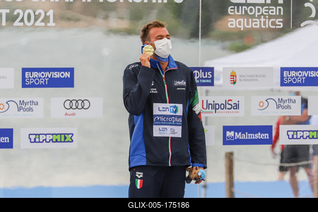 LEN European Aquatics Championships / SWIM-OPEN WATER-MEN-5KM-stock-foto