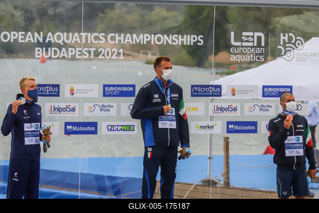 LEN European Aquatics Championships / SWIM-OPEN WATER-MEN-5KM-stock-foto