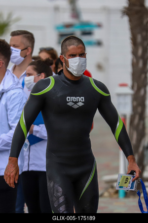 LEN European Aquatics Championships / SWIM-OPEN WATER-MEN-5KM-stock-foto