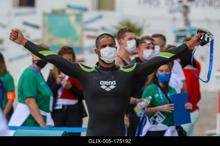 LEN European Aquatics Championships / SWIM-OPEN WATER-MEN-5KM-stock-foto