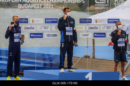 LEN European Aquatics Championships / SWIM-OPEN WATER-MEN-5KM-stock-foto