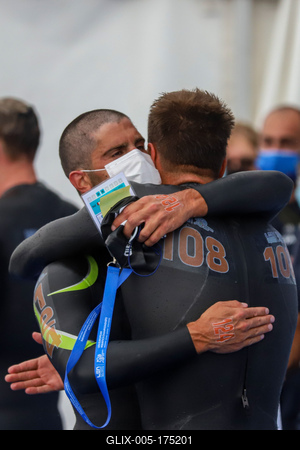 LEN European Aquatics Championships / SWIM-OPEN WATER-MEN-5KM-stock-foto