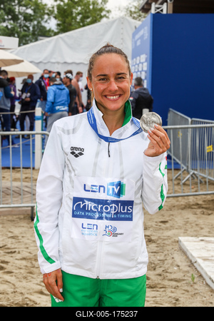 LEN European Aquatics Championships  Women's 10km Open Water Swimming-stock-foto