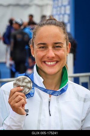 LEN European Aquatics Championships  Women's 10km Open Water Swimming-stock-foto