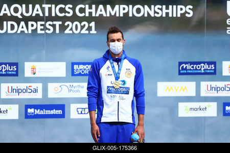 LEN European Aquatics Championships - SWIM-OPEN WATER 25KM MAN-stock-foto