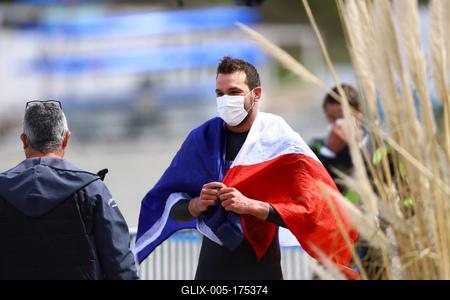 LEN European Aquatics Championships - SWIM-OPEN WATER 25KM MAN-stock-foto