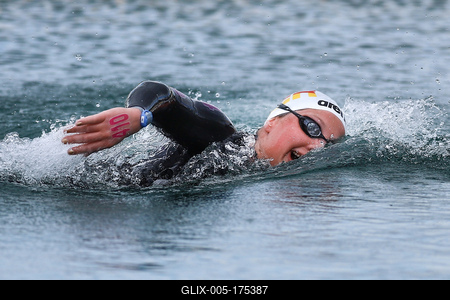 LEN European Aquatics Championships - SWIM-OPEN WATER 25KM - Woman-stock-foto