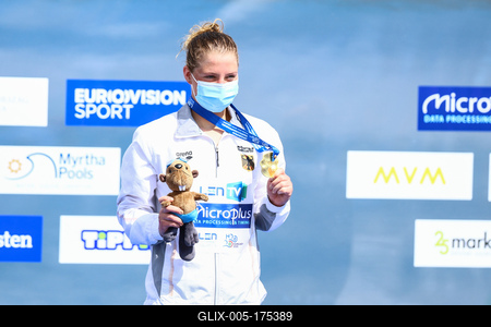 LEN European Aquatics Championships - SWIM-OPEN WATER 25KM - Woman-stock-foto