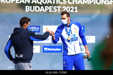LEN European Aquatics Championships - SWIM-OPEN WATER 25KM MAN-stock-foto