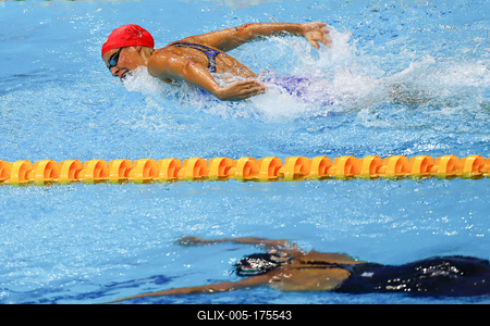 LEN European Water Championships - women's 200-meter butterfly-stock-foto
