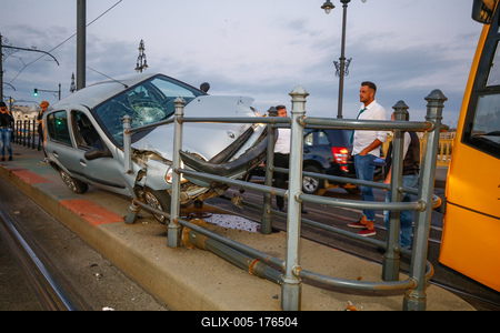 Baleset a Margit hídon-stock-foto