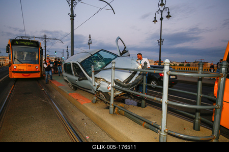 Baleset a Margit hídon-stock-foto