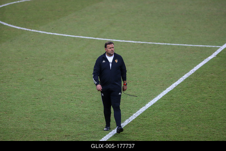 Football Conference League - FC Basel training before the match against Újpest FC-stock-foto