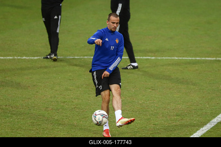 Football Conference League - FC Basel training before the match against Újpest FC-stock-foto