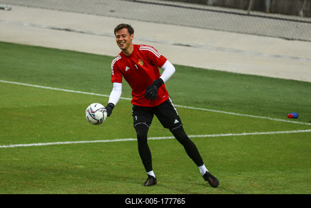 Football Conference League - FC Basel training before the match against Újpest FC-stock-foto
