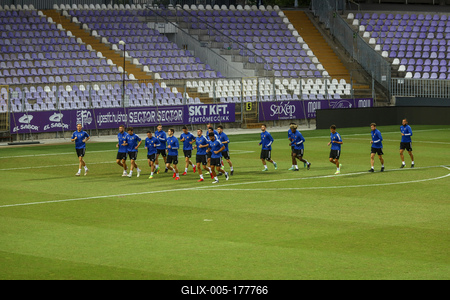 Football Conference League - FC Basel training before the match against Újpest FC-stock-foto