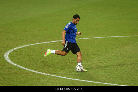 Football Conference League - FC Basel training before the match against Újpest FC-stock-foto