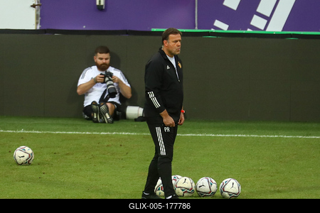 Football Conference League - FC Basel training before the match against Újpest FC-stock-foto