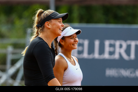 Naturtex Adult Hungarian National Championship Women 's Doubles Final 2021.-stock-foto