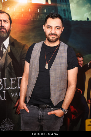 LEGENDÁS ÁLLATOK- DUMBLEDORE TITKAI- magyarországi gálapremier-stock-foto