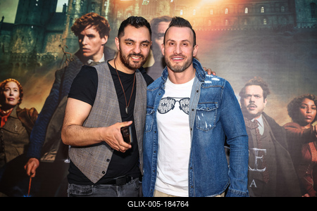 LEGENDÁS ÁLLATOK- DUMBLEDORE TITKAI- magyarországi gálapremier-stock-foto