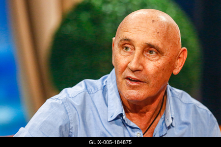 Frizbi late nigth Talk Show-stock-foto