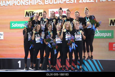 Budapest 2022 FINA World Championships: Water Polo - Day 13.-stock-foto