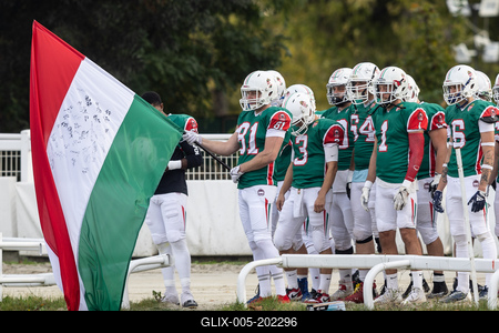 Hungary-Czech Republic IFAF Group A European Championship match-stock-foto