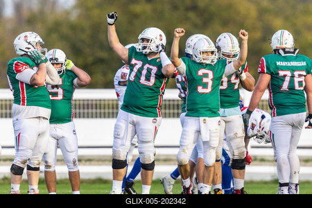 Hungary-Czech Republic IFAF Group A European Championship match-stock-foto
