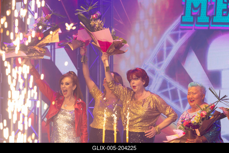 (b-j) Tóth Enikő, Janza Kata, Hernádi Judit, Falusi Mariann,-stock-foto