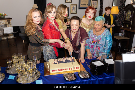 (b-j) Szőlőskei Tímea, Tóth Enikő, Janza Kata, Náray Erika, Szulák Andrea, Hernádi Judit, Falusi Mariann,-stock-foto