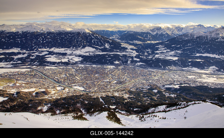 Winter in Innsbruck-stock-foto