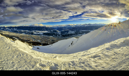 Winter in Innsbruck-stock-foto