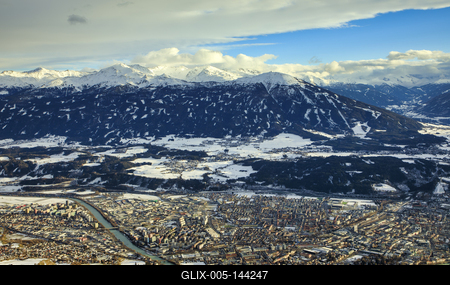 Winter in Innsbruck-stock-foto