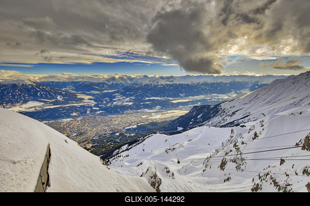 Winter in Innsbruck-stock-foto