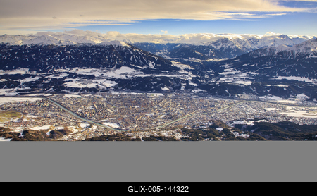 Winter in Innsbruck-stock-foto
