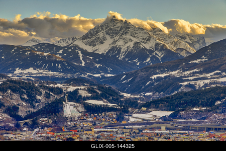 Winter in Innsbruck-stock-foto