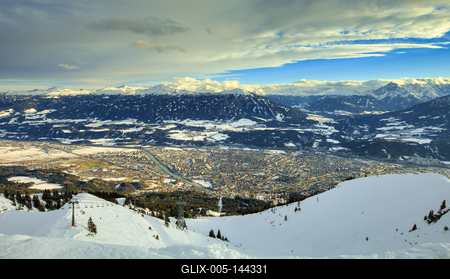 Winter in Innsbruck-stock-foto
