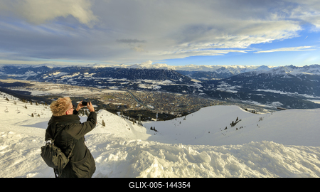 Winter in Innsbruck-stock-foto