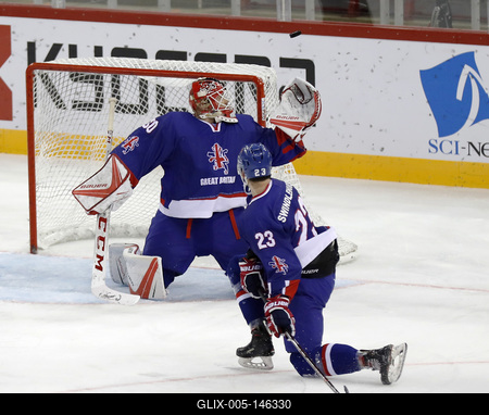 2018 IIHF Ice Hockey World Championship Division I Group A - Day Three-stock-foto