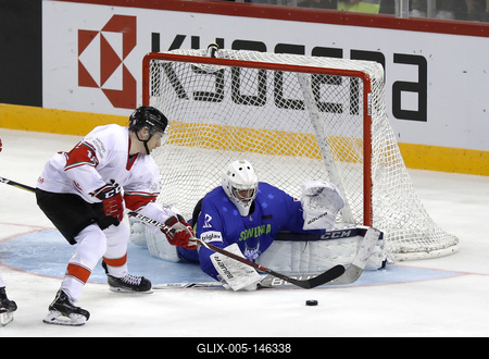 2018 IIHF Ice Hockey World Championship Division I Group A - Day Four-stock-foto