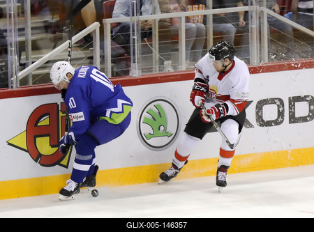 2018 IIHF Ice Hockey World Championship Division I Group A - Day Four-stock-foto