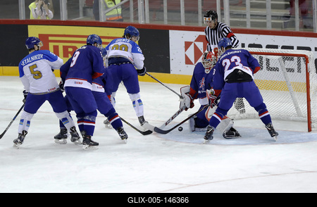2018 IIHF Ice Hockey World Championship Division I Group A - Day Three-stock-foto