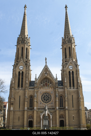 Rózsák tere templom-stock-foto