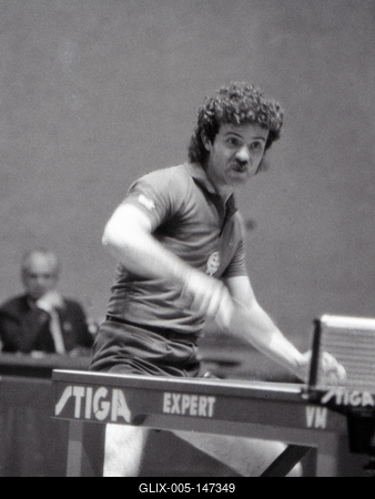 Gergely Gábor 1982 Asztalitenisz Európa Bajnokság Budapest-stock-foto