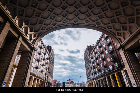 Utcakép a Madách tér épületeiről, a Múzeum krt felé fotózva-stock-foto