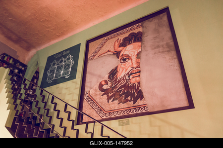 Teaház belső dekoráció a bulinegyed közelében-stock-foto