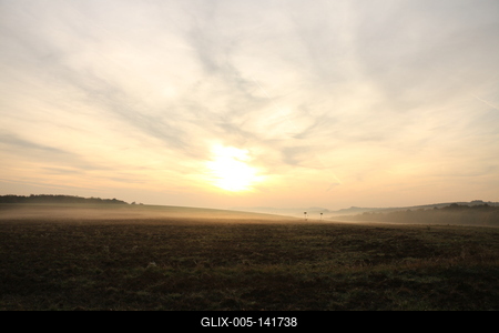Napfelkelte egy őszi reggel-stock-foto